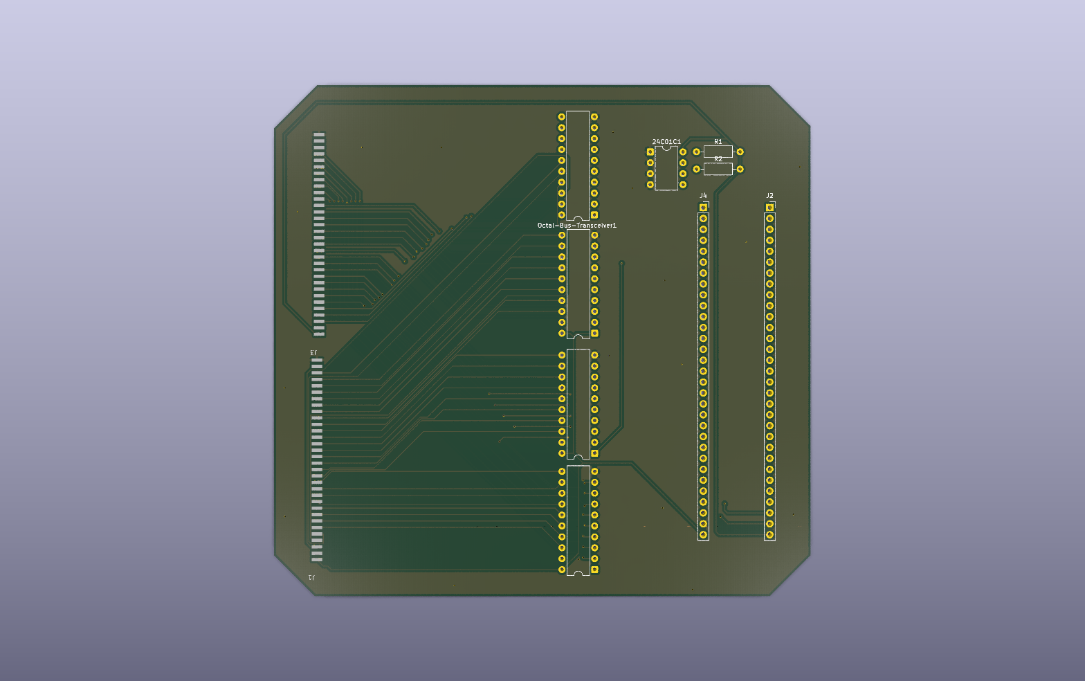 SCARAB Game Boy/GBA module KiCad PCB render