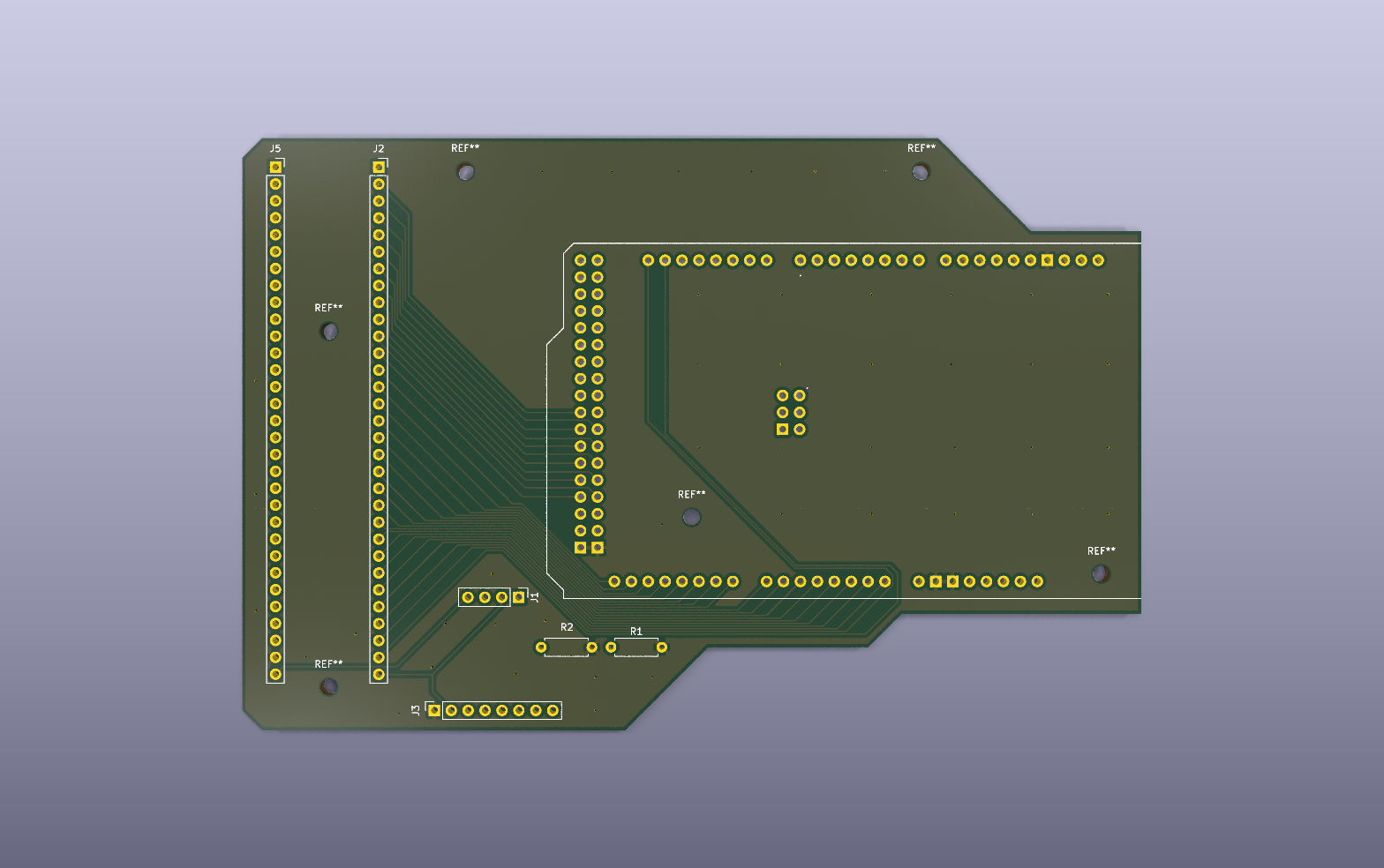 SCARAB cartridge diagnostics mainboard KiCad PCB render