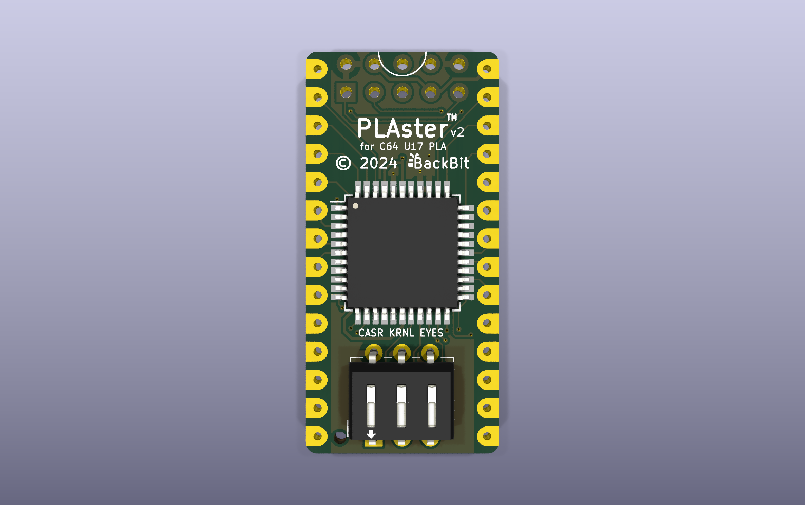 PLAster64 KiCad PCB render