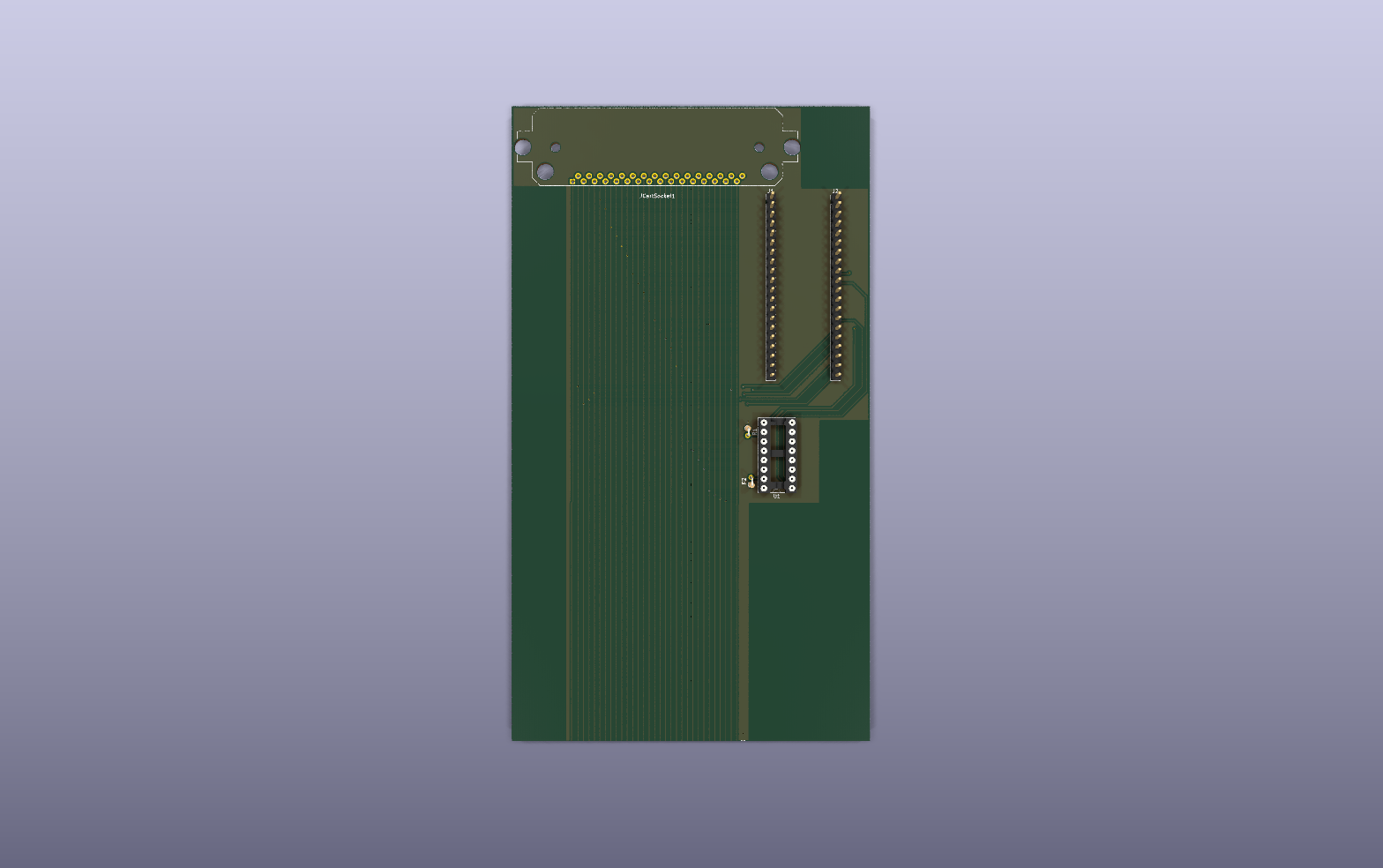 Chiplab Game Boy cartridge KiCad PCB render