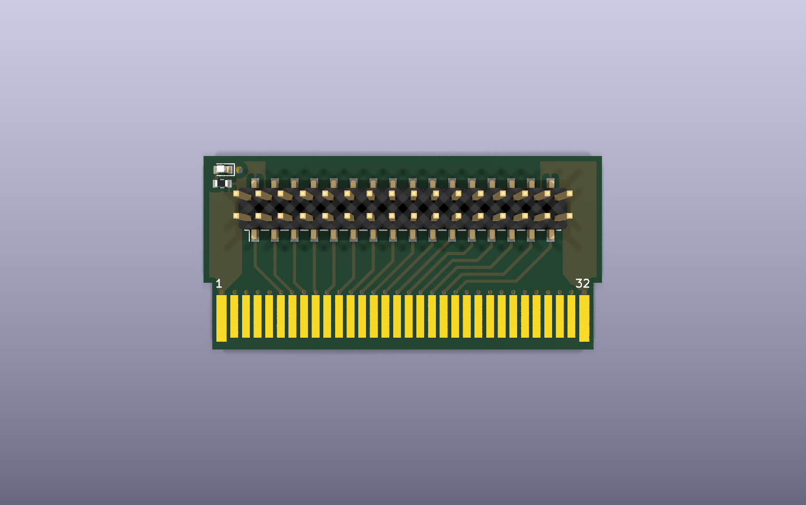 GB-BRK-M-XS KiCad PCB render