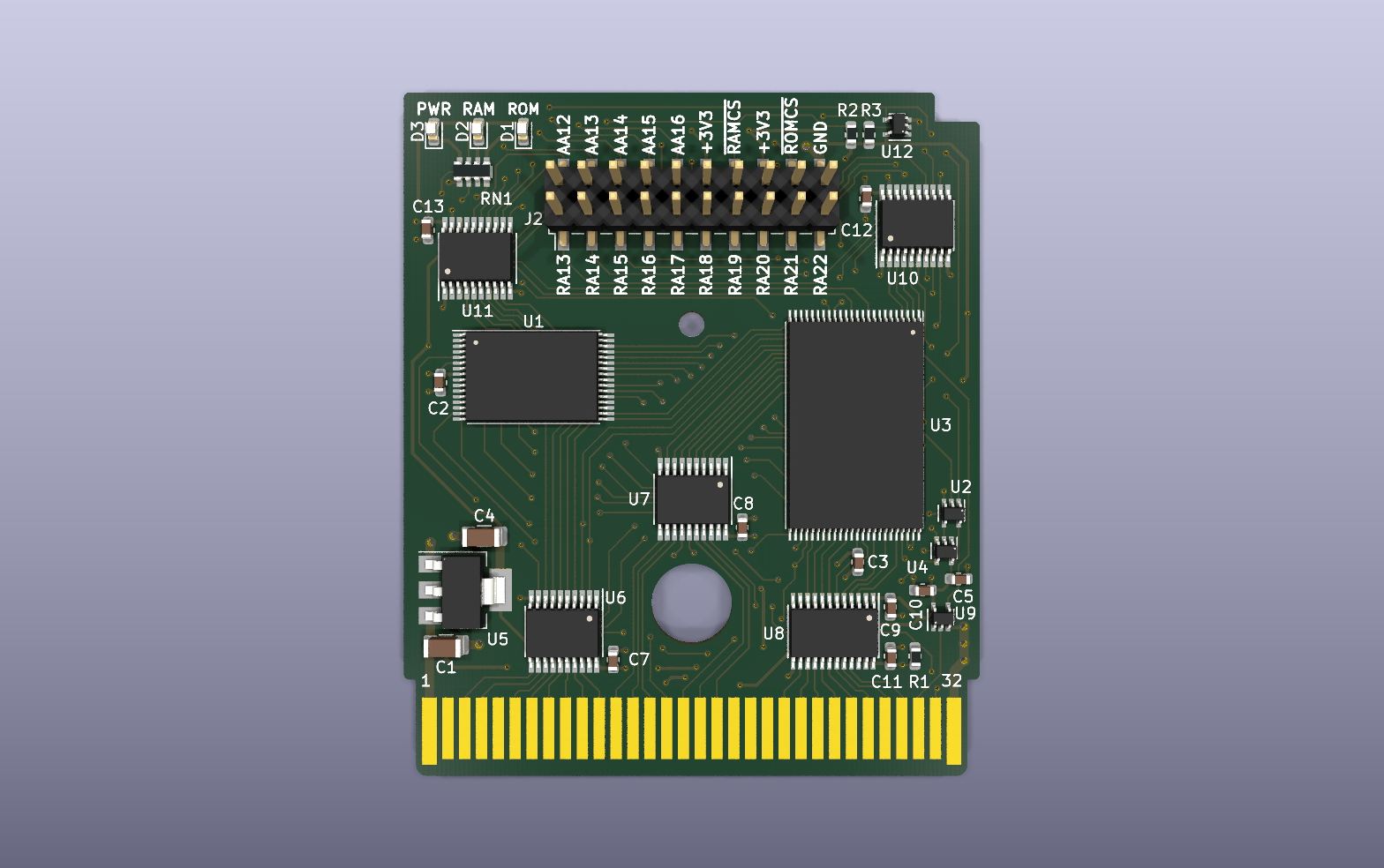 GB-MBCTEST KiCad PCB render
