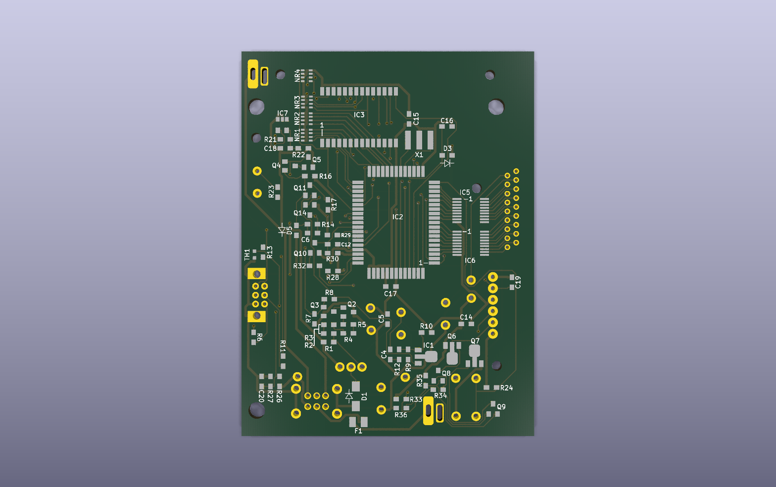Game Boy Printer rev. 2 KiCad PCB render