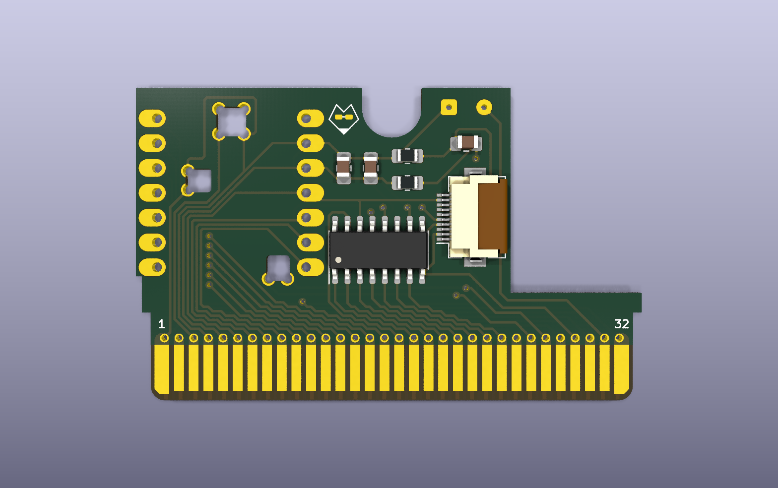 TypePak KiCad PCB render