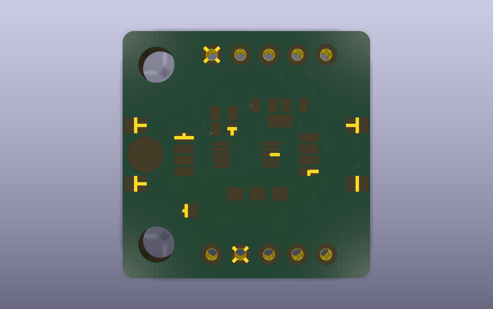 ADS1115 four-channel ADC KiCad PCB render