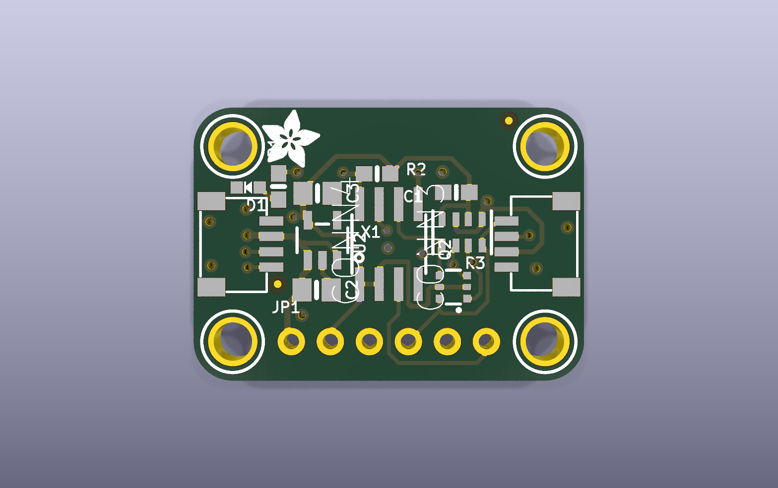 AS5600 Magnetic Angle Sensor KiCad PCB render